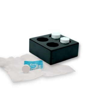 ถาดเรซิ่น ใส่ผ้าอัดเม็ด แบบ 2 ช่อง Resin tray towels