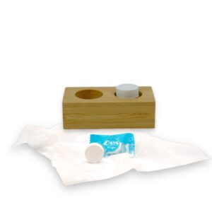 ถาดไม้ไผ่ 1 ช่อง Eva Wipe ผ้าอัดเม็ด