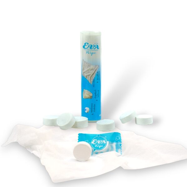 Eva Wipe Tube หลอดใส่ผ้าอัดเม็ด 10 ชิ้น